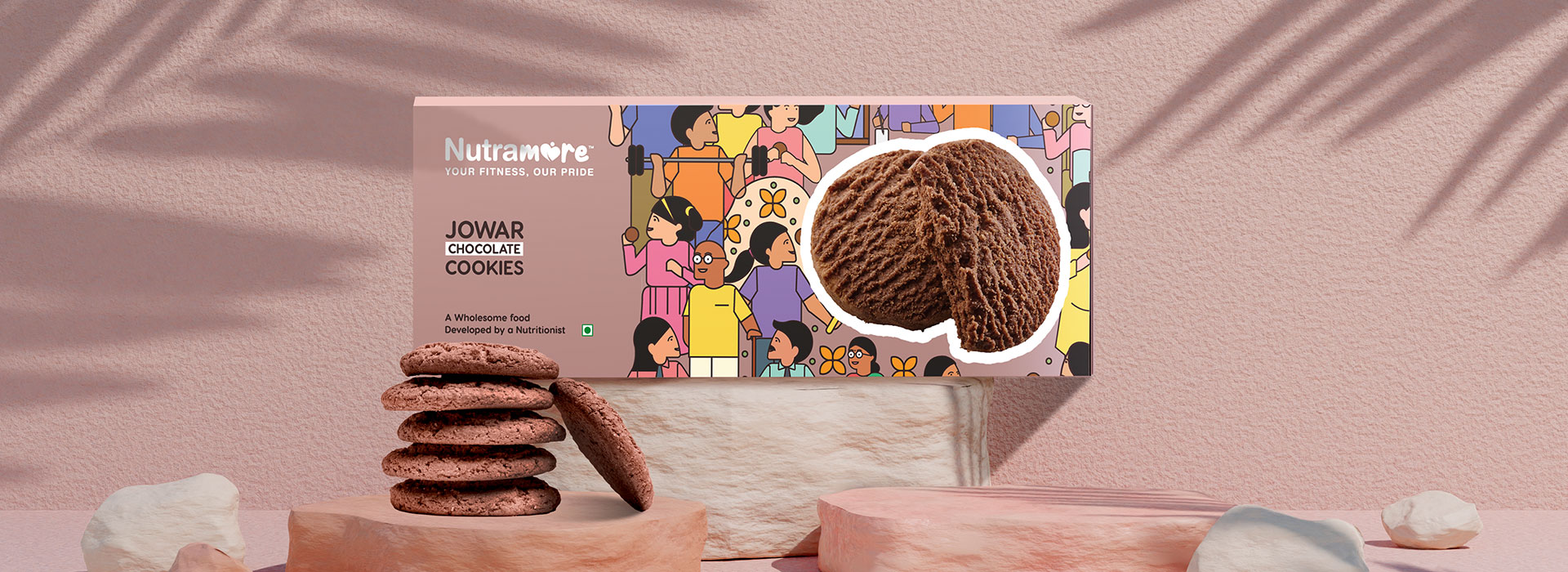 Nutramore Jowar chocolate cookies pack