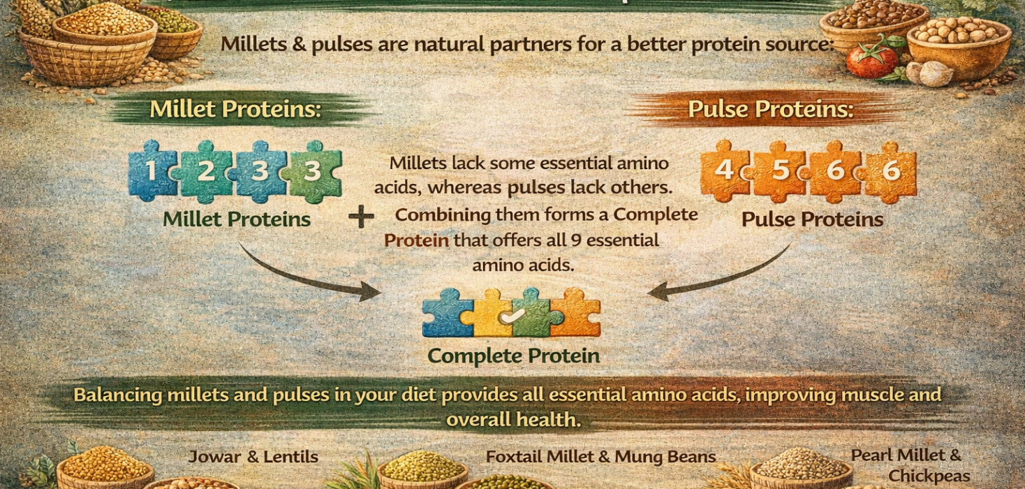 The Science Behind Millet–Pulse Combinations for Complete Protein